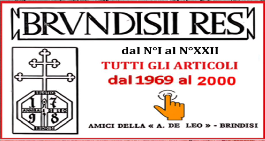 BRUNDISII RES: articoli pubblicati dal 1969 al 2000