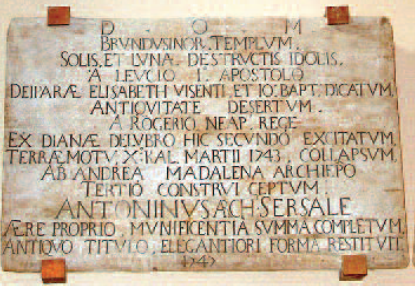 A Brindisi il 20 febbraio 1743 un terremoto terribilissimo – [G. Carito + G. Perri + G. Membola]